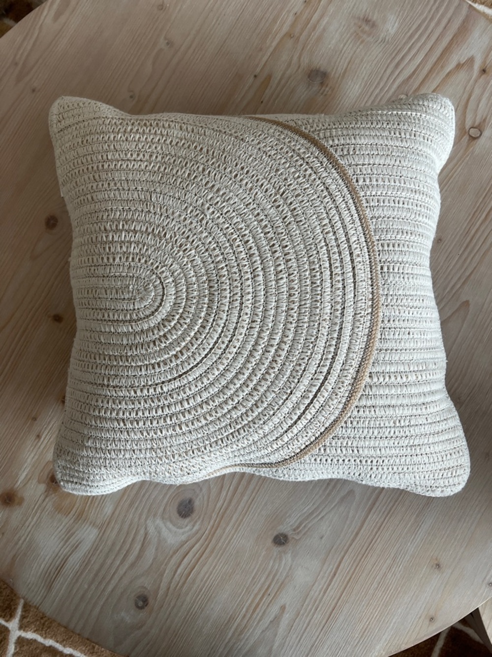 West Elm Natural indoor/outdoor Pillow-insert included